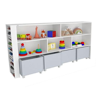Baú com Porta Carrinhos Nick 182CM MDF Cinza Woodcore