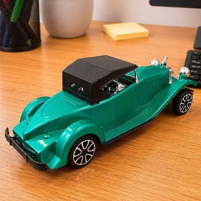 Carrinho Miniatura Clássico Antigo de Fricção Colecionável Verde