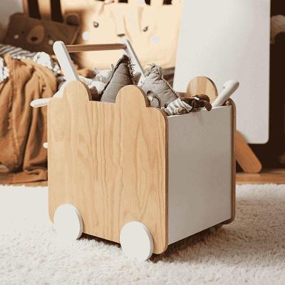 Organizador de Brinquedos Carrinho Teddy MDF Amadeirado Woodcore