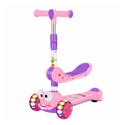 Patinete Infantil Sapinho 3 Rodas com Assento Removível e Rodas LED