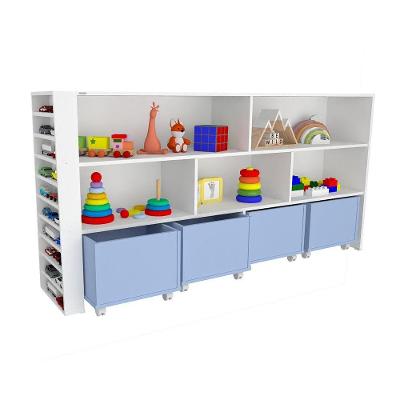 Organizador com Baús e Porta Carrinhos Nick 182CM MDF Branco Woodcore