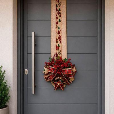 Escapulário Natalino Árvore de Natal Pick Decoração 2,5m Vermelho e Bege