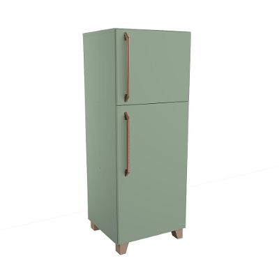 Mini Geladeira Infantil de Brinquedo MDF Corte Computadorizado Verde Woodcore