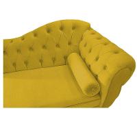 Diva Recamier Diana 185cm Lado Esquerdo Suede - Doce Sonho Móveis Amarelo - 3