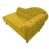Diva Recamier Diana 185cm Lado Esquerdo Suede - Doce Sonho Móveis Amarelo