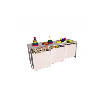 Mesa Rack Caixotes Baú Analú 139CM MDF Branco Woodcore