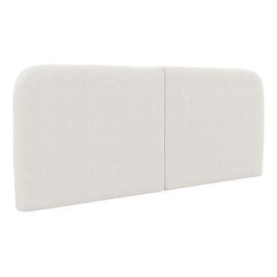 Cabeceira Painel Orgânico Aira Queen Dobrável Estofada Bouclé Off White Abmaza