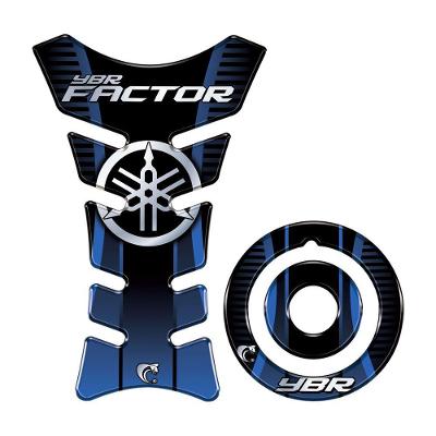 Kit Protetor Tanque e Bocal Azul YBR Factor 125 150 Resinado