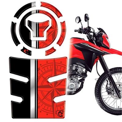 Kit Protetor Tanque e Bocal Resinado Bros 160 2025-2026 Preto Teu Adesivo