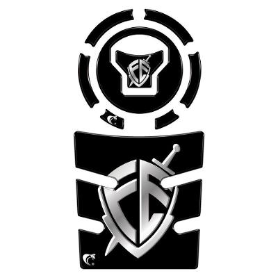 Kit Adesivo Tanque NXR Bros 160 Escudo Cruz Fé Resinado Teu Adesivo
