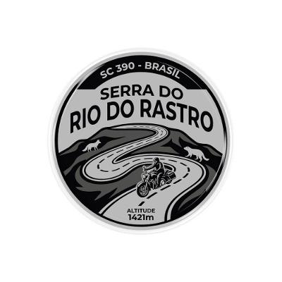 Adesivo Resinado 3D Serra Rio Rastro SC 390 Preto PVC Brilhante Rastro