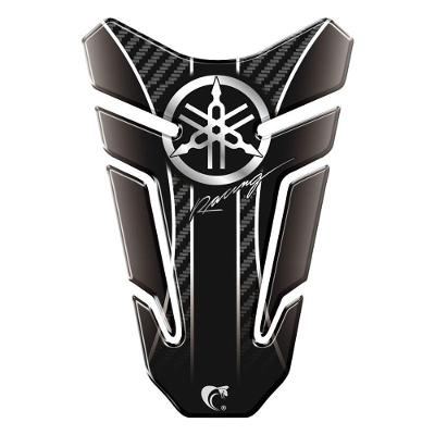 Adesivo Protetor de Tanque Resinado 3D Carbono Preto Motos Yamaha