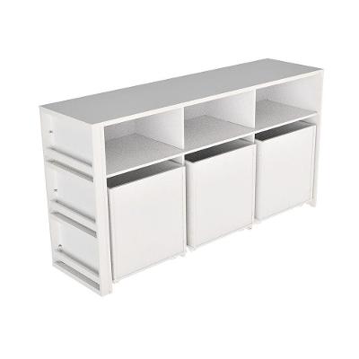 Organizador Infantil Dione Baús Porta Livros MDF 185cm Branco Woodcore