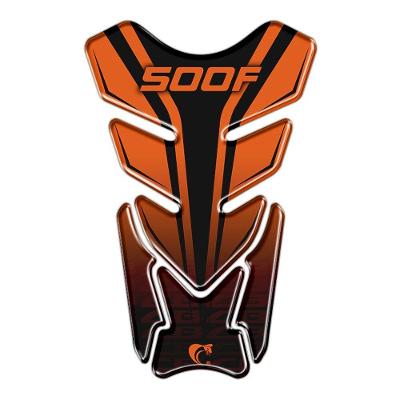 Protetor de Tanque Resinado CB 500F Laranja 3D 20x12cm Teu Adesivo