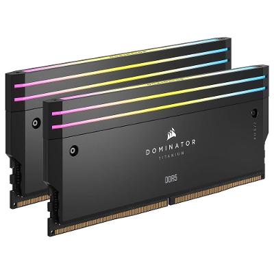 Memória RAM Dominator Titanium DDR5 96GB 6800MHz RGB CL40 Preto