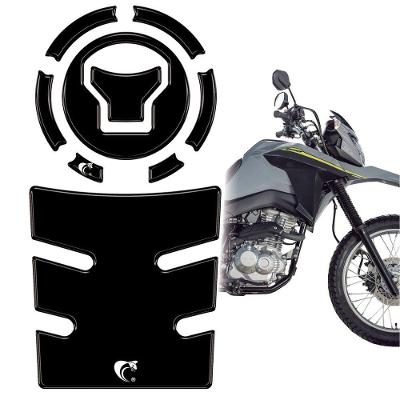 Kit Protetor Tanque e Bocal Resinado 3D Preto NXR Bros 160 25-26 Teu Adesivo