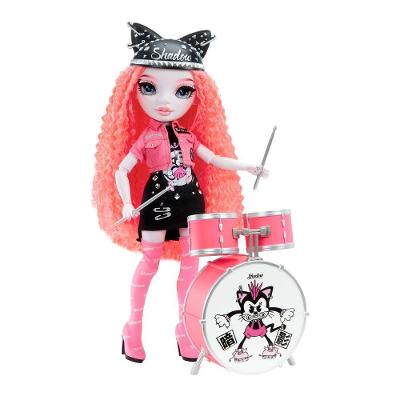 Boneca Fashion Mara Pinkett Rosa Neon com Acessórios Rainbow