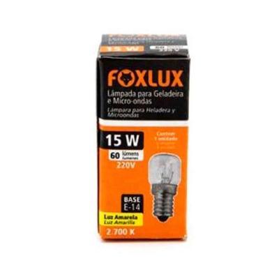 Lâmpada de Geladeira Foxlux Incandescente Base E14 15W 220V