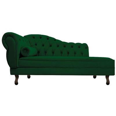 Diva Recamier Diana 185cm Lado Direito Suede - Doce Sonho Móveis Verde