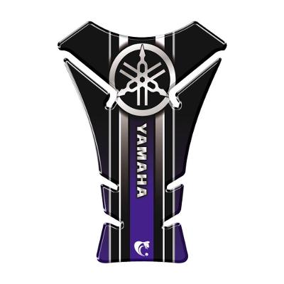 Adesivo Protetor de Tanque Resinado 3D Azul para Moto Yamaha