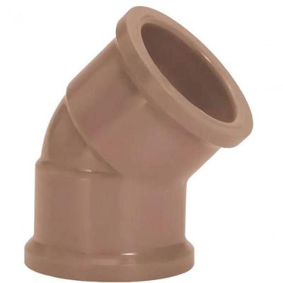 Joelho Soldável PVC PBS 110mm 45 graus  Água Fria Marrom Tigre