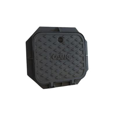 Tampa Tampão de Chão ZBP Articulado Ferro Fundido 45x53cm Preto Fundição São Cristóvão