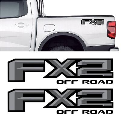 Par Decorativo FX2 Off Road Cinza Vinil Brilho sem Resina Teu Adesivo