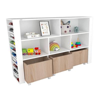 Organizador Infantil Newton com Baús e Porta Carrinhos MDF Woodcore