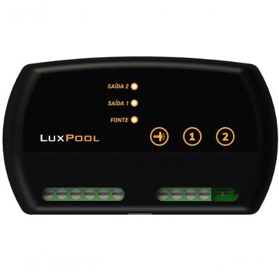 Módulo de Controle LED RGB de Piscina 72W 2 Saídas Auxiliares Luxpool