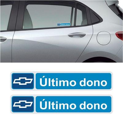 Etiqueta Último Dono Chevrolet GM Vinil Brilho Resistente Chuva UV Teu Adesivo