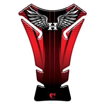 Adesivo Protetor de Tanque Resinado 3D Fan Titan VMH Vermelho Twister