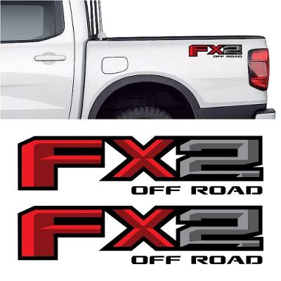 Adesivo Decorativo FX2 Off Road Vinil Brilho Vermelho Teu Adesivo