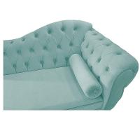 Diva Recamier Diana 185cm Lado Esquerdo Suede - Doce Sonho Móveis Azul Tiffany