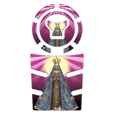 Adesivo Tanque NXR Bros 160 2025-2026 NS Aparecida Rosa Resinado Teu Adesivo
