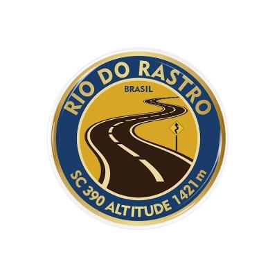 Adesivo Resinado 3D Serra do Rio do Rastro SC 390 em PVC Preto Rastro