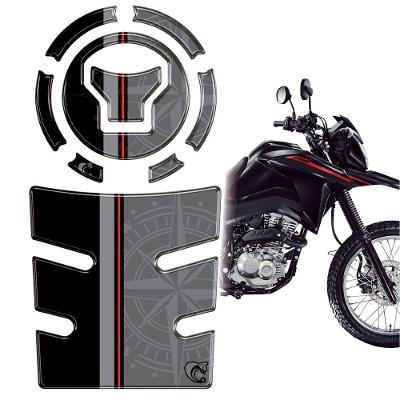 Kit Protetor Tanque e Bocal Resinado Bros 160 25-26 Grafite Teu Adesivo