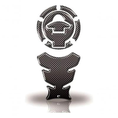 Kit Adesivo Protetor Tanque e Bocal Carbono Cinza Claro PVC Yamaha