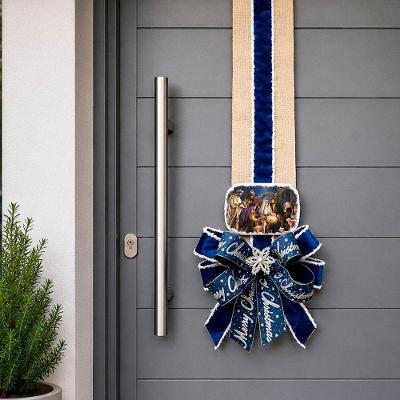Escapulário Natalino Nascimento Menino Jesus Decorativo 2,5m Azul