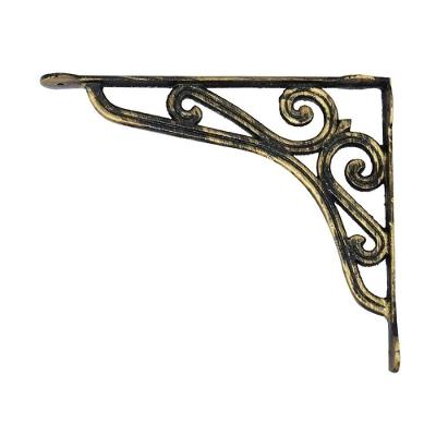 Cantoneira Suporte Mão Francesa 15x20cm Ouro Pincelado Ouro Minas