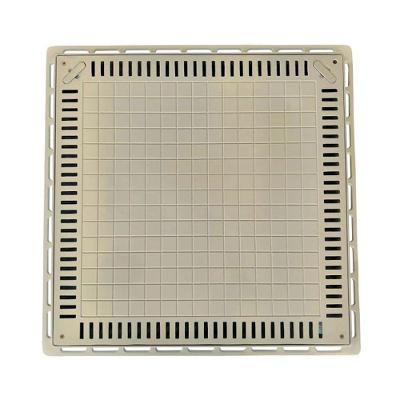 Tampa Casa de Máquina Piscina B1 com Grelha 80x80cm Bege Industria São Jose