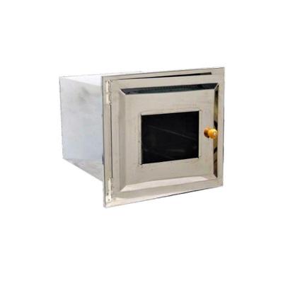 Forno a Lenha N03 sem Cinzeiro Frente Vidro Aço Inox 50x35x30 Ouro Minas