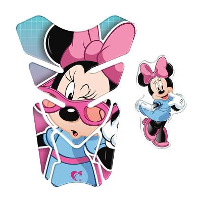 Kit Protetor Tanque Resinado Decorativo Moto Rosa PVC 3D Teu Adesivo