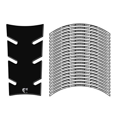 Kit Protetor Tanque e Frisos Refletivos Titan 160 Preto PVC 3D Teu Adesivo