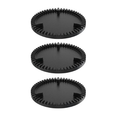 Kit 3 Espalha Chama Fogão Queimador Simples Ferro Fundido 13CM Preto Libaneza