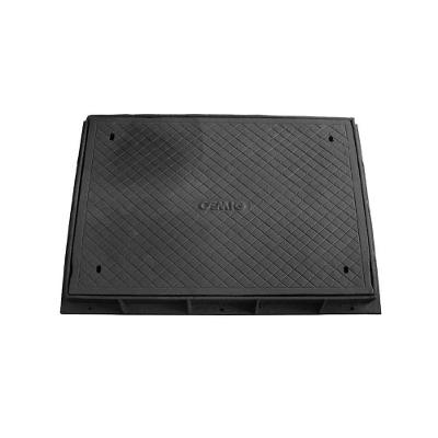 Tampa Tampão de Chão ZD Simples 120x95cm Ferro Fundido Preto Fundição São Cristóvão