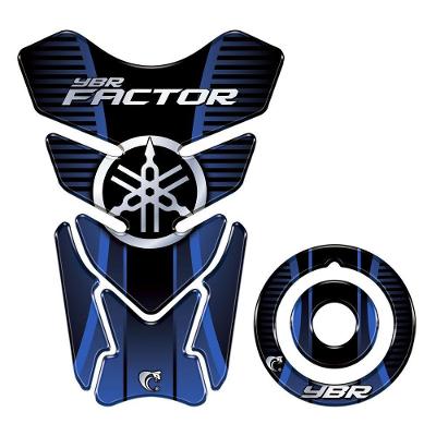 Kit Protetor Tanque e Bocal Azul YBR Factor 125 150 Resinado