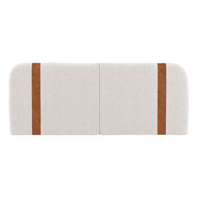 Cabeceira Painel Flay Queen Dobrável na Parede Madeira Bouclé Off White Abmaza