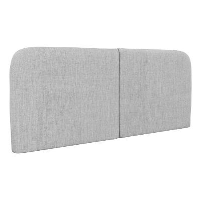 Cabeceira Painel Aira Queen 160cm Dobrável na Parede Madeira Linho Cinza Claro Abmaza