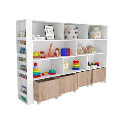 Organizador Infantil Nico com Baús e Porta Livros MDF 182CM Amadeirado Woodcore