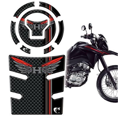 Kit Protetor Tanque e Bocal Resinado NXR Bros 160 2025-2026 Carbono Teu Adesivo